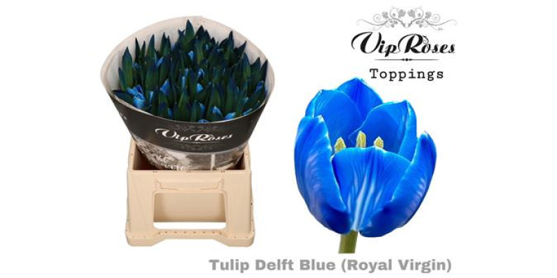 Tulips En Rv Delft Blue 38 cm A1